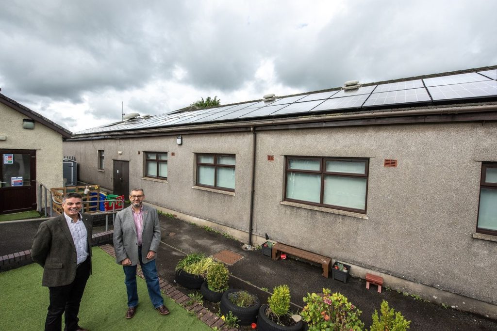 Solar panels at Betws Life Centre