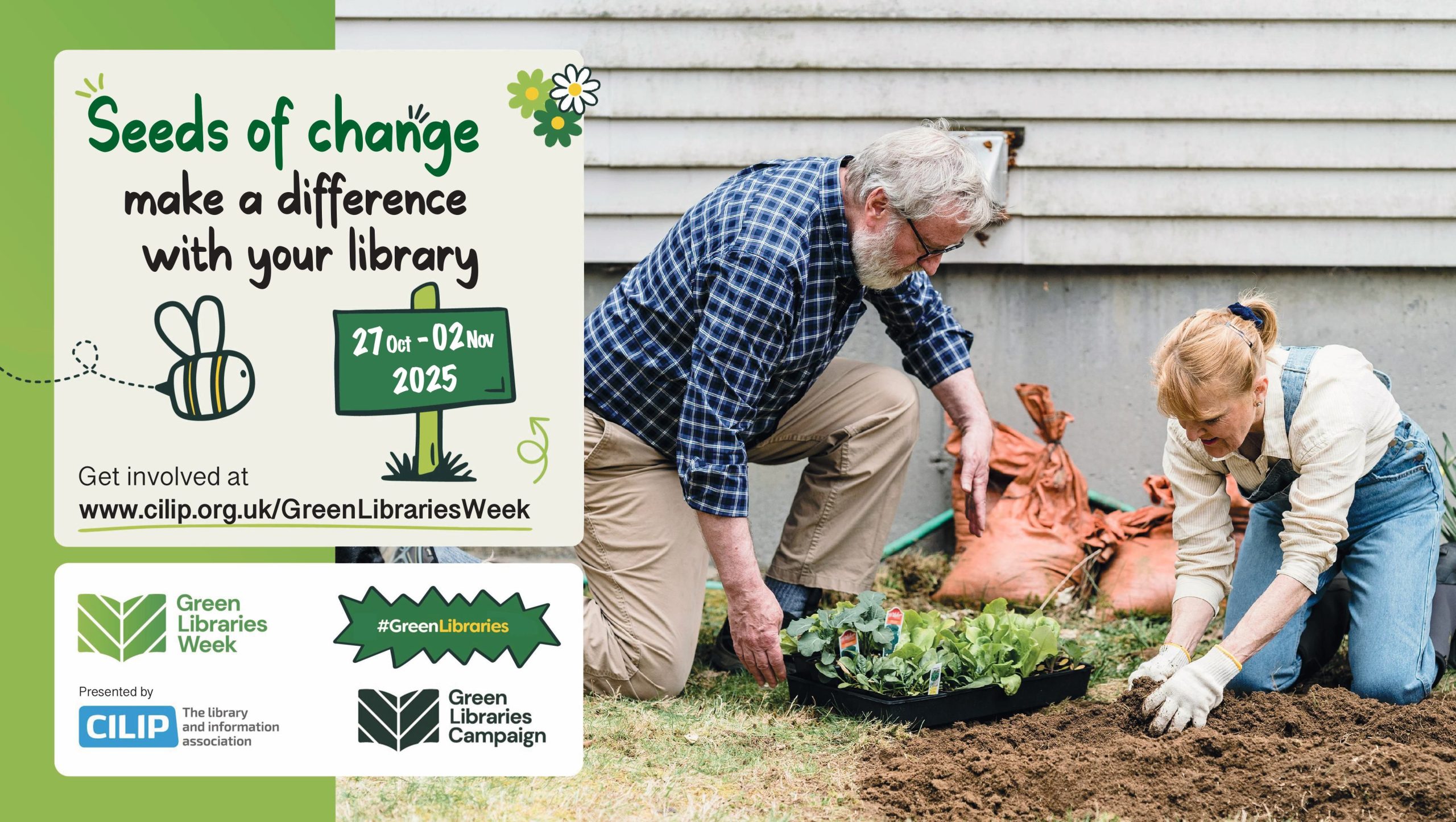 Volunteers in library garden