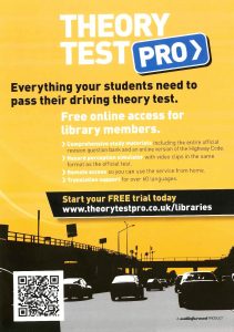 Poster advertising Theory Test Pro Resource