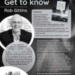 Poster featuring information about Author of the Month Rob Gittins