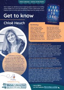 Get to Know the Author Flyer for Chloe Heuch