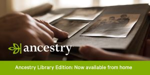 Poster advertising Ancestry Family History Resource