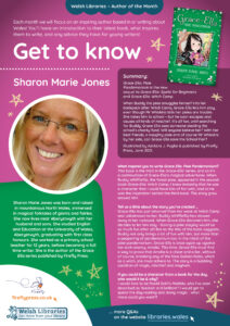 Author of the Month poster for Sharon Marie Jones