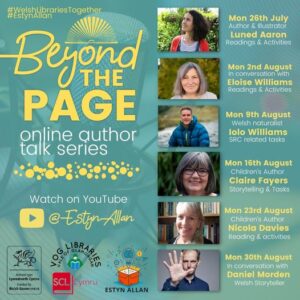 Beyond the Page online author talk series poster 