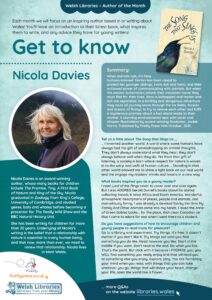Get to Know the Author Poster for Nicola Davies