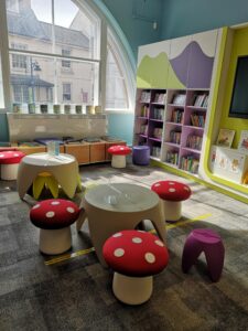 Children's area in Abergavenny Library