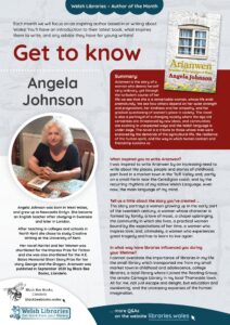 Get to know the Author poster for Angela Johnson