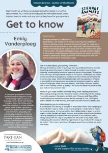 Poster Get to Know the Author Emily Vanderploeg