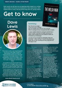 Get to Know the Author Poster - Dave Lewis