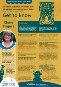 Get to Know the Author Poster featuring Claire Fayers